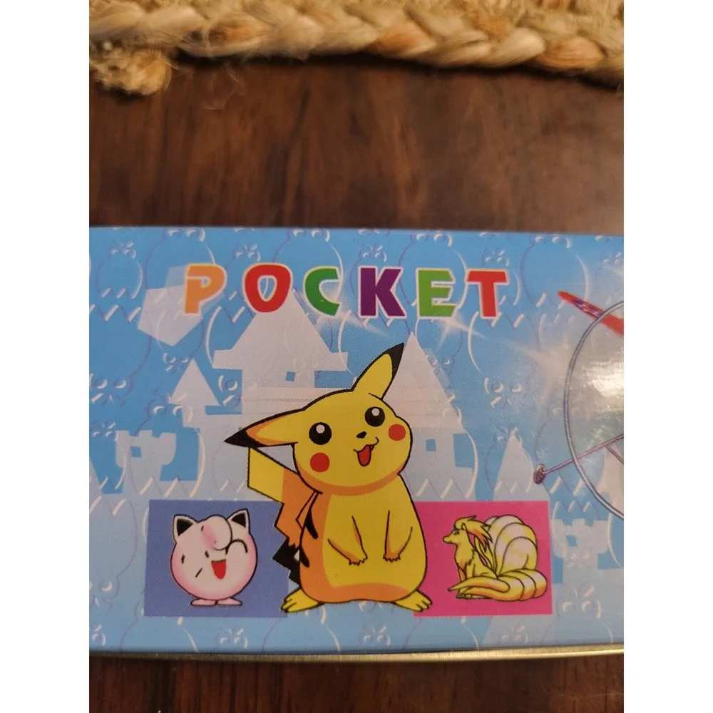 Lot Of 2 Rare Pokemon Pocket Monsters Tin Pencil Cases With Removable Trays